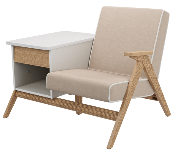 Комбо Сканди 103x78,5x79,3 см (дуб, молочный дуб, UltraSand, белый кант)